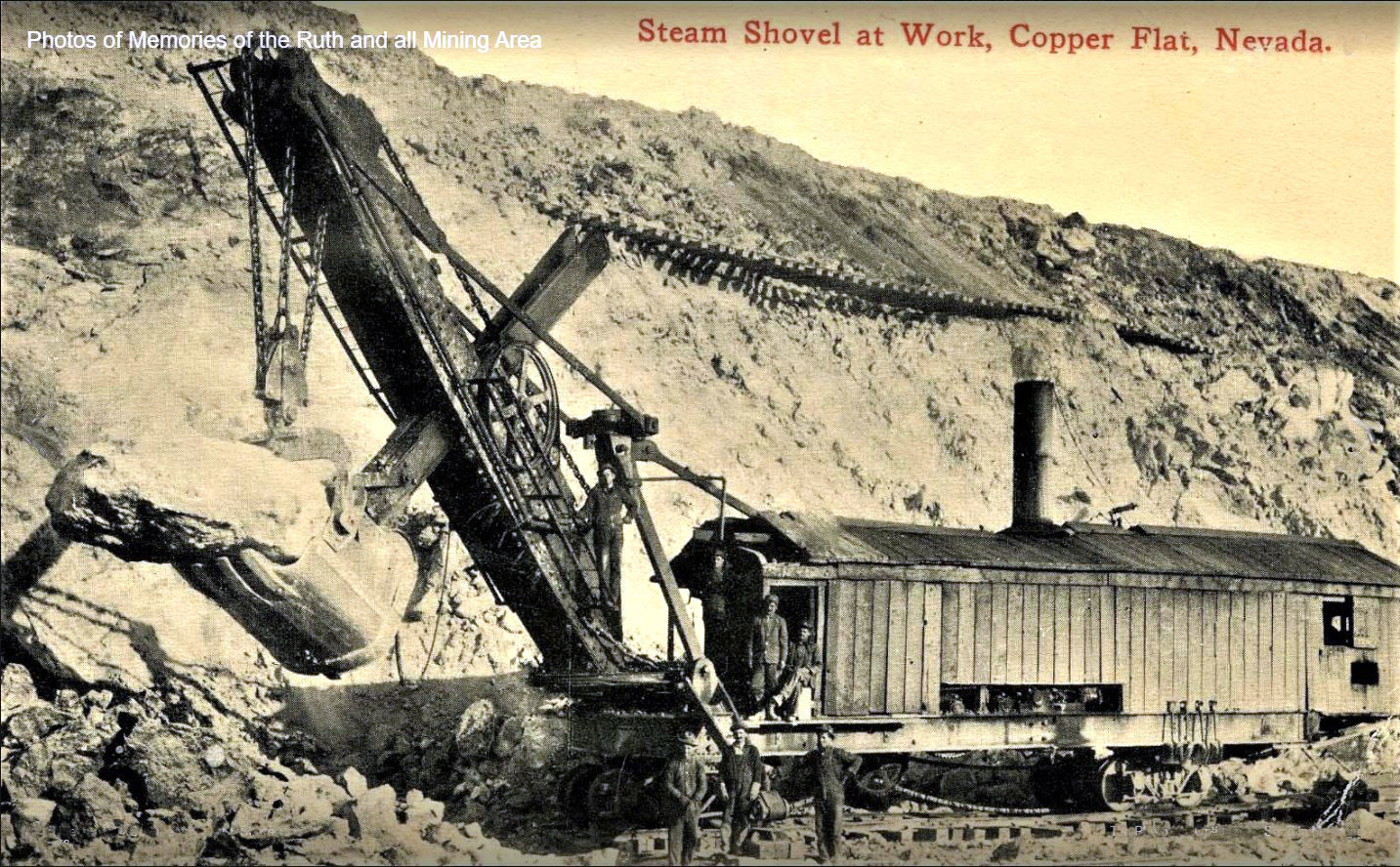 Fallen Miners Memorial - Historic photo - Steam shovel